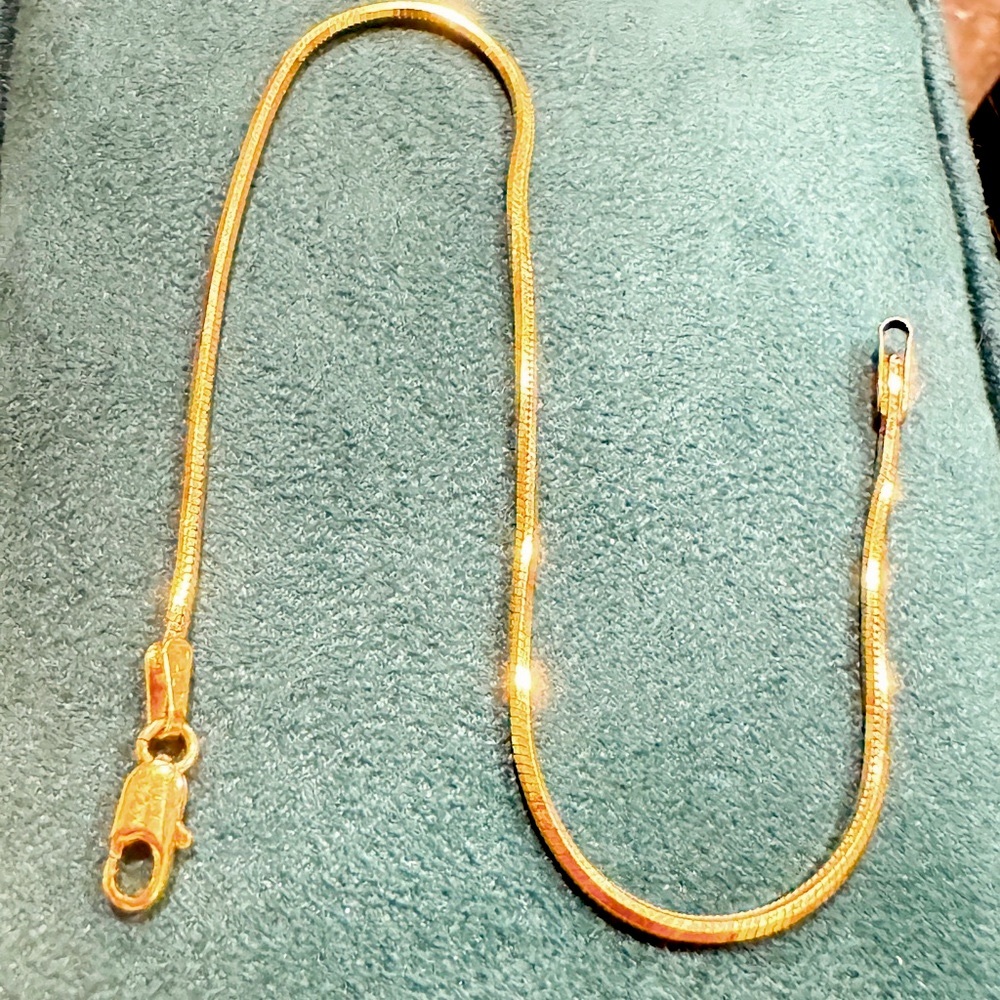 14k solid gold snake chain bracelet